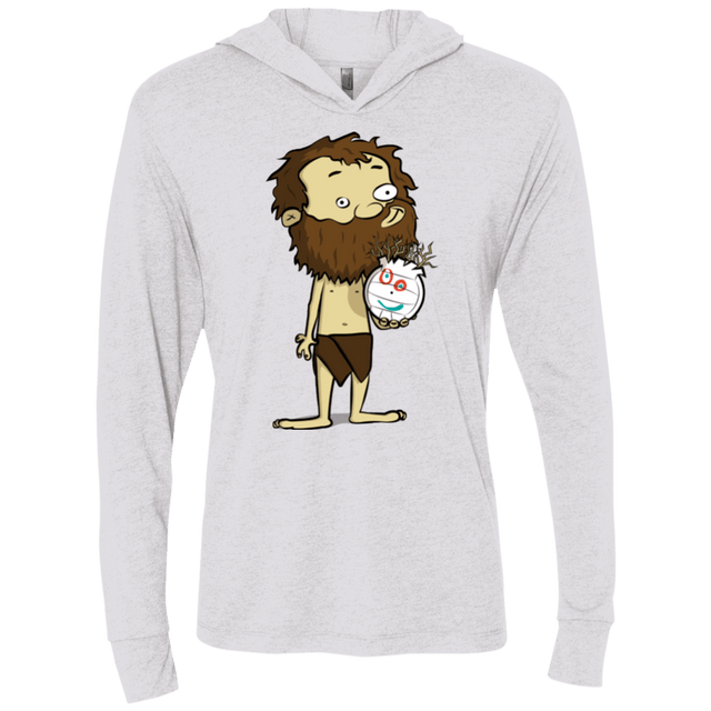 T-Shirts Heather White / X-Small Castaway Triblend Long Sleeve Hoodie Tee