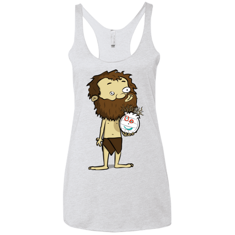 T-Shirts Heather White / X-Small Castaway Women's Triblend Racerback Tank