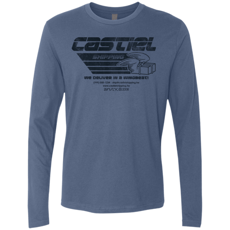 T-Shirts Indigo / Small Castiel Shipping Men's Premium Long Sleeve