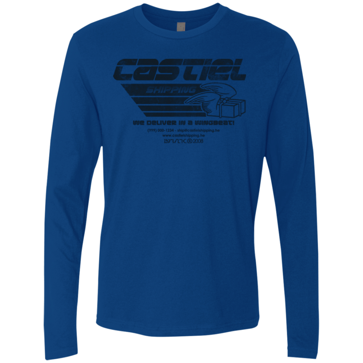 T-Shirts Royal / Small Castiel Shipping Men's Premium Long Sleeve