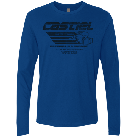 T-Shirts Royal / Small Castiel Shipping Men's Premium Long Sleeve