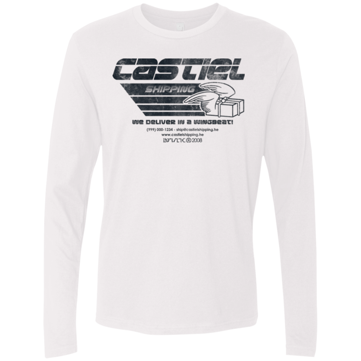 T-Shirts White / Small Castiel Shipping Men's Premium Long Sleeve