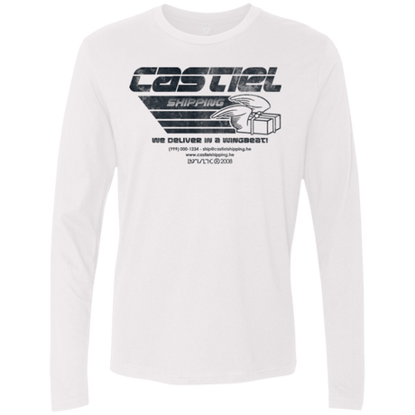T-Shirts White / Small Castiel Shipping Men's Premium Long Sleeve