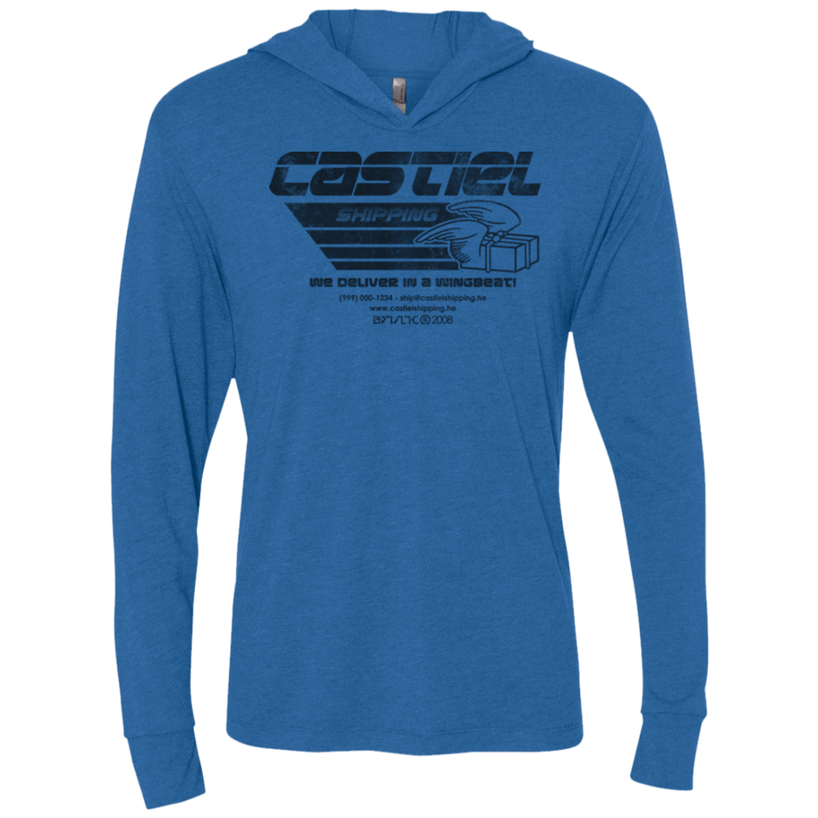 T-Shirts Vintage Royal / X-Small Castiel Shipping Triblend Long Sleeve Hoodie Tee