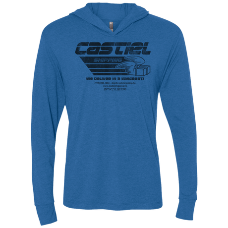 T-Shirts Vintage Royal / X-Small Castiel Shipping Triblend Long Sleeve Hoodie Tee