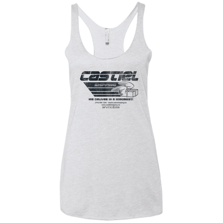 T-Shirts Heather White / X-Small Castiel Shipping Women's Triblend Racerback Tank