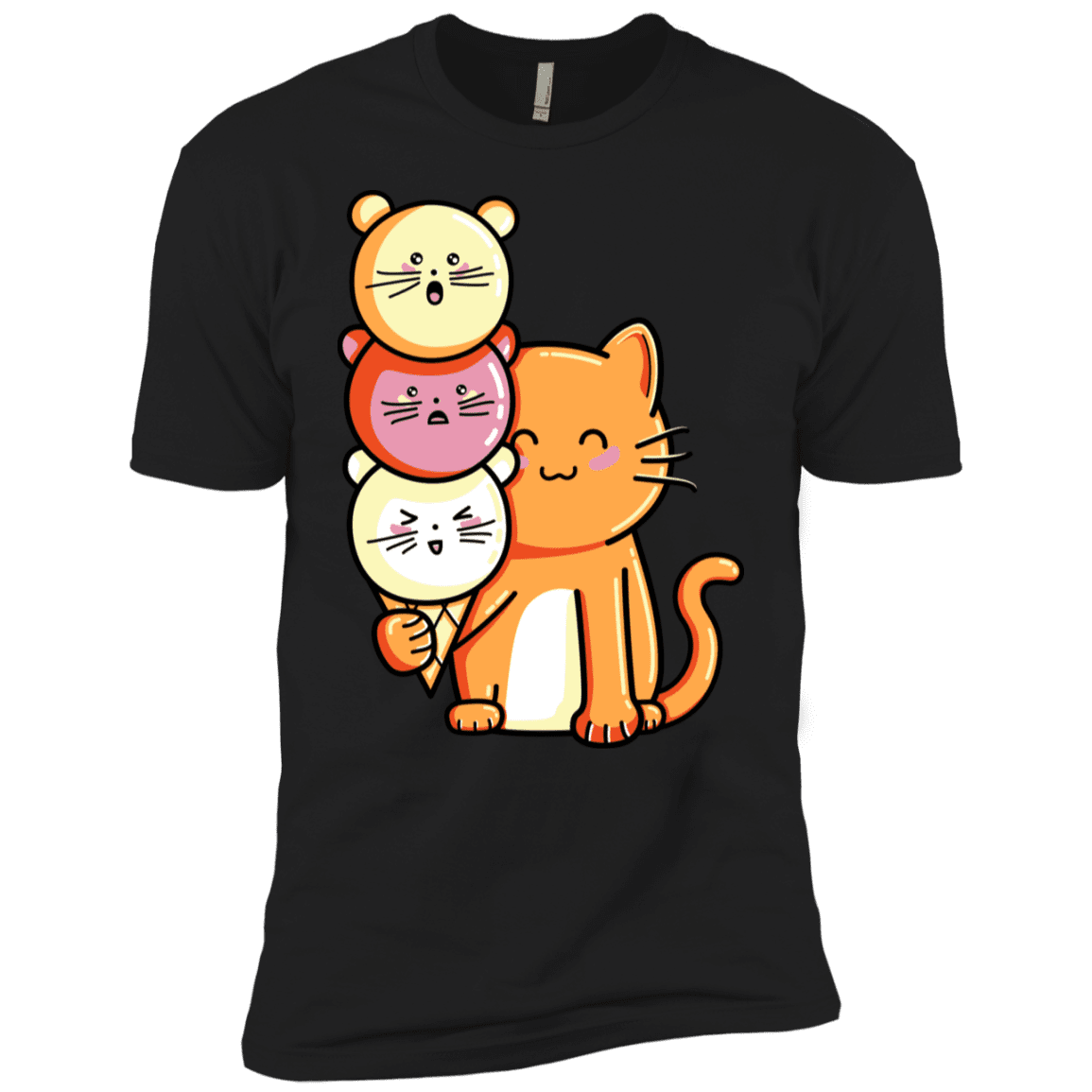 T-Shirts Black / YXS Cat and Micecream Boys Premium T-Shirt