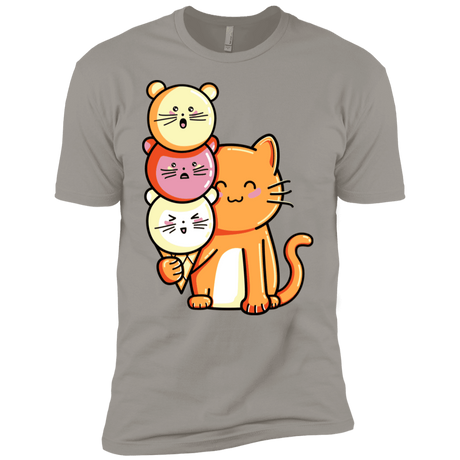 T-Shirts Light Grey / YXS Cat and Micecream Boys Premium T-Shirt