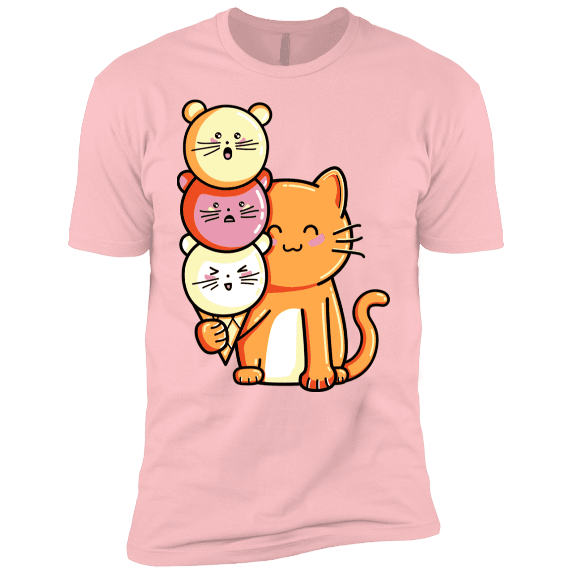 T-Shirts Light Pink / YXS Cat and Micecream Boys Premium T-Shirt