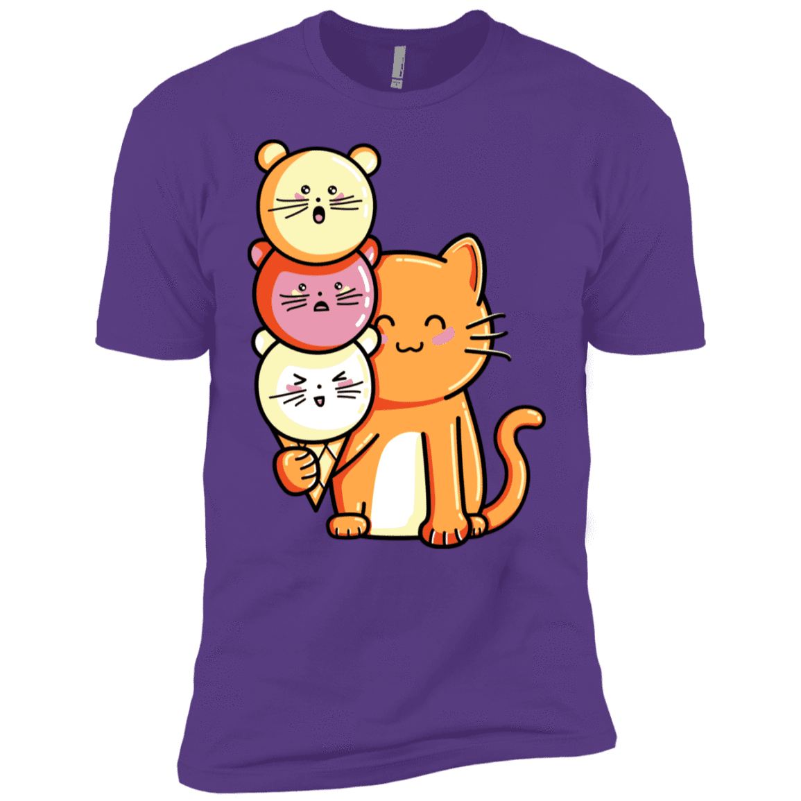 T-Shirts Purple Rush / YXS Cat and Micecream Boys Premium T-Shirt