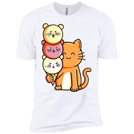 T-Shirts White / YXS Cat and Micecream Boys Premium T-Shirt