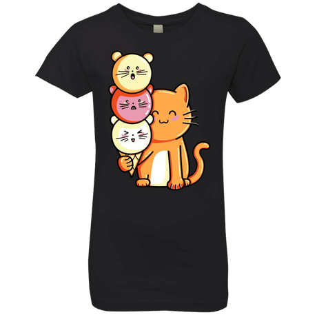 T-Shirts Black / YXS Cat and Micecream Girls Premium T-Shirt