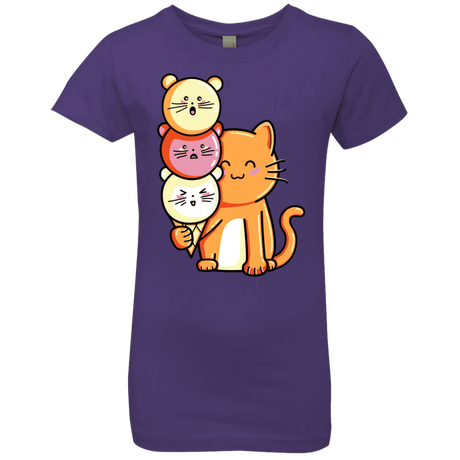 T-Shirts Purple Rush / YXS Cat and Micecream Girls Premium T-Shirt