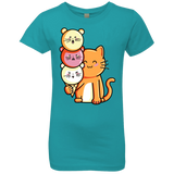 T-Shirts Tahiti Blue / YXS Cat and Micecream Girls Premium T-Shirt