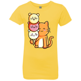 T-Shirts Vibrant Yellow / YXS Cat and Micecream Girls Premium T-Shirt