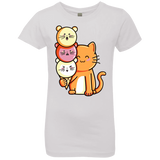 T-Shirts White / YXS Cat and Micecream Girls Premium T-Shirt