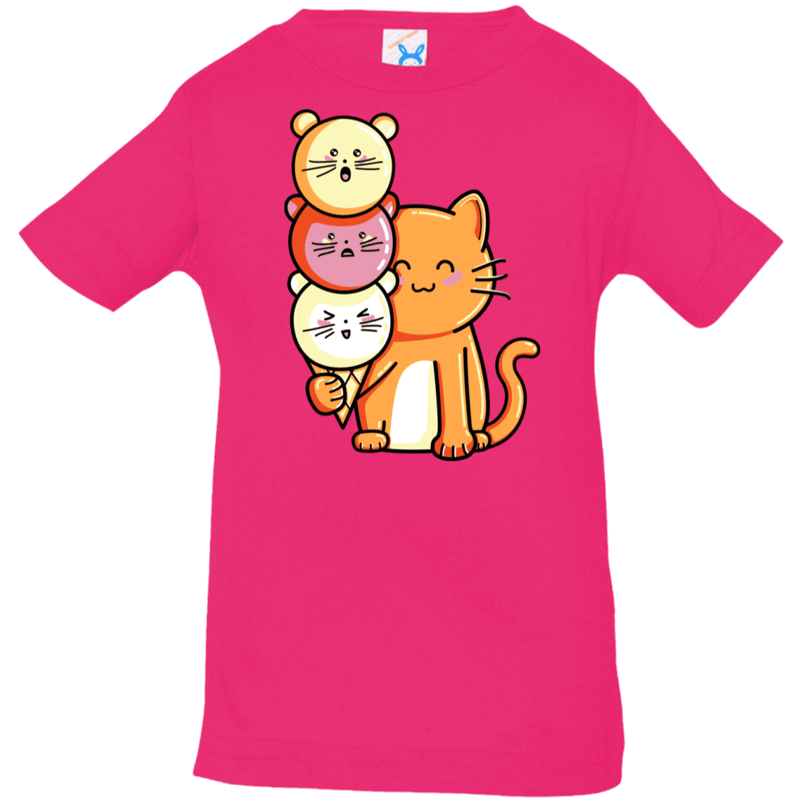 T-Shirts Hot Pink / 6 Months Cat and Micecream Infant Premium T-Shirt