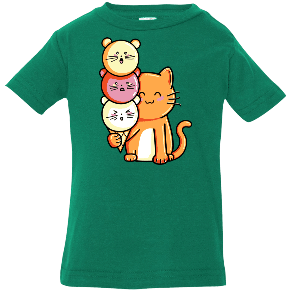 T-Shirts Kelly / 6 Months Cat and Micecream Infant Premium T-Shirt