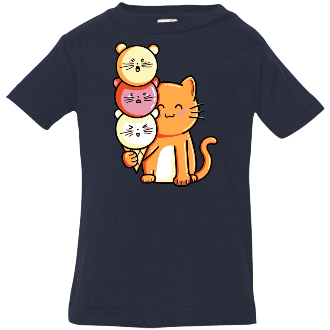 T-Shirts Navy / 6 Months Cat and Micecream Infant Premium T-Shirt