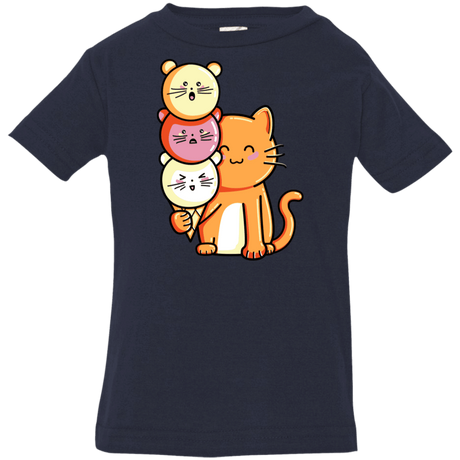 T-Shirts Navy / 6 Months Cat and Micecream Infant Premium T-Shirt
