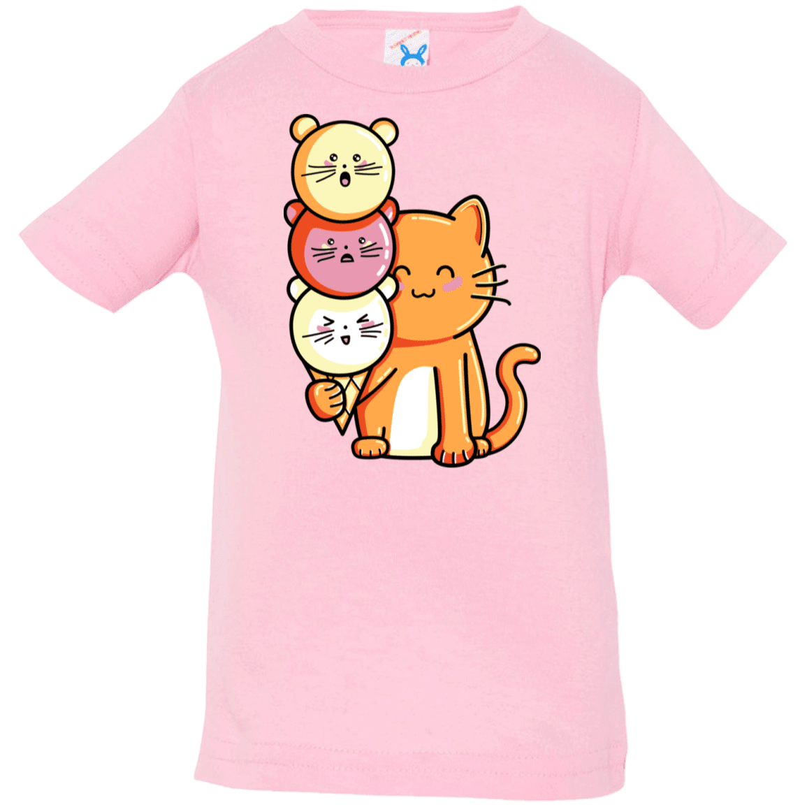 T-Shirts Pink / 6 Months Cat and Micecream Infant Premium T-Shirt