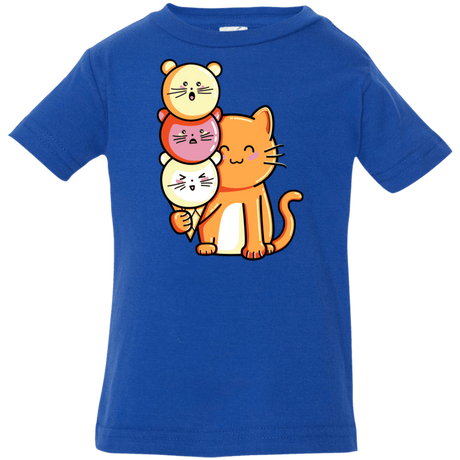 T-Shirts Royal / 6 Months Cat and Micecream Infant Premium T-Shirt
