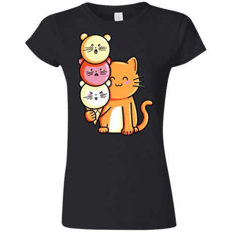 T-Shirts Black / S Cat and Micecream Junior Slimmer-Fit T-Shirt