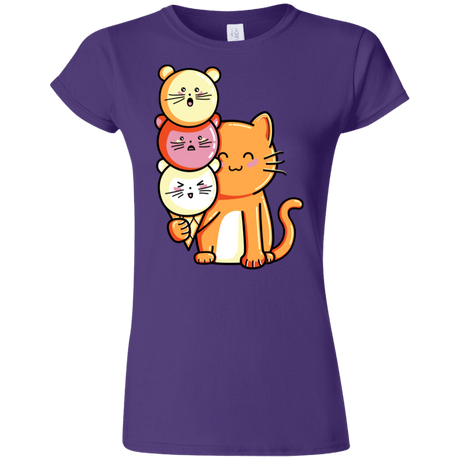 T-Shirts Purple / S Cat and Micecream Junior Slimmer-Fit T-Shirt