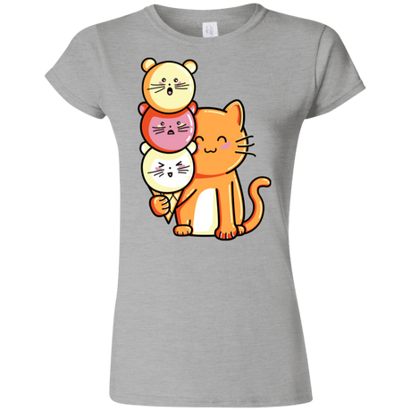 T-Shirts Sport Grey / S Cat and Micecream Junior Slimmer-Fit T-Shirt