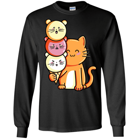 T-Shirts Black / S Cat and Micecream Men's Long Sleeve T-Shirt