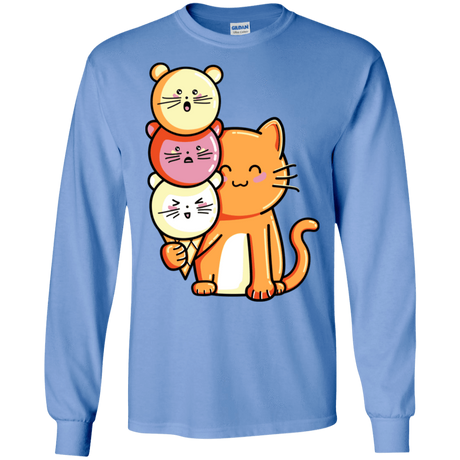 T-Shirts Carolina Blue / S Cat and Micecream Men's Long Sleeve T-Shirt