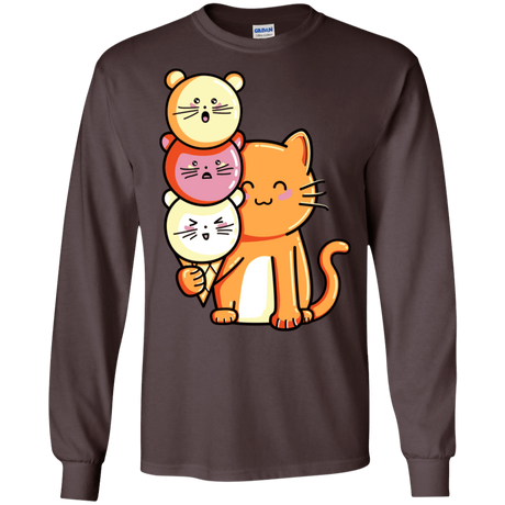 T-Shirts Dark Chocolate / S Cat and Micecream Men's Long Sleeve T-Shirt