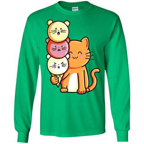 T-Shirts Irish Green / S Cat and Micecream Men's Long Sleeve T-Shirt