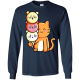 T-Shirts Navy / S Cat and Micecream Men's Long Sleeve T-Shirt