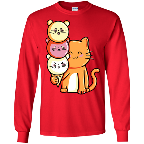 T-Shirts Red / S Cat and Micecream Men's Long Sleeve T-Shirt