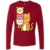 T-Shirts Cardinal / S Cat and Micecream Men's Premium Long Sleeve