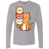 T-Shirts Heather Grey / S Cat and Micecream Men's Premium Long Sleeve