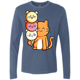 T-Shirts Indigo / S Cat and Micecream Men's Premium Long Sleeve