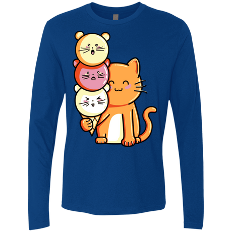 T-Shirts Royal / S Cat and Micecream Men's Premium Long Sleeve