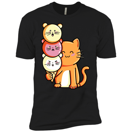 T-Shirts Black / X-Small Cat and Micecream Men's Premium T-Shirt