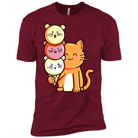 T-Shirts Cardinal / X-Small Cat and Micecream Men's Premium T-Shirt