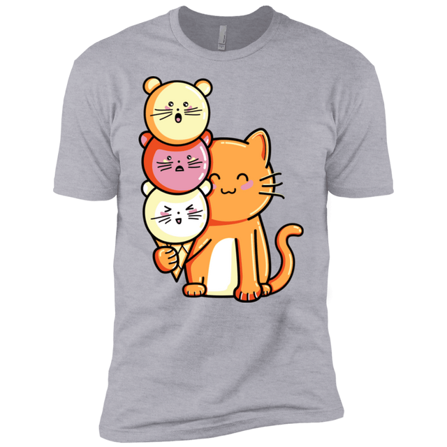 T-Shirts Heather Grey / X-Small Cat and Micecream Men's Premium T-Shirt