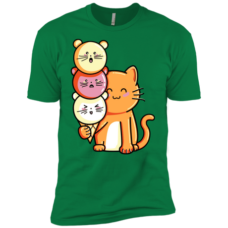 T-Shirts Kelly Green / X-Small Cat and Micecream Men's Premium T-Shirt