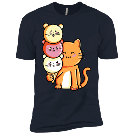 T-Shirts Midnight Navy / X-Small Cat and Micecream Men's Premium T-Shirt