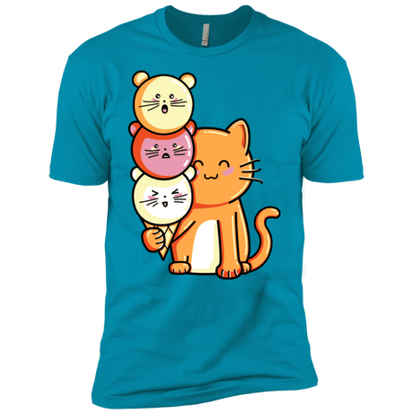 T-Shirts Turquoise / X-Small Cat and Micecream Men's Premium T-Shirt