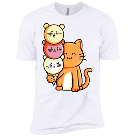 T-Shirts White / X-Small Cat and Micecream Men's Premium T-Shirt