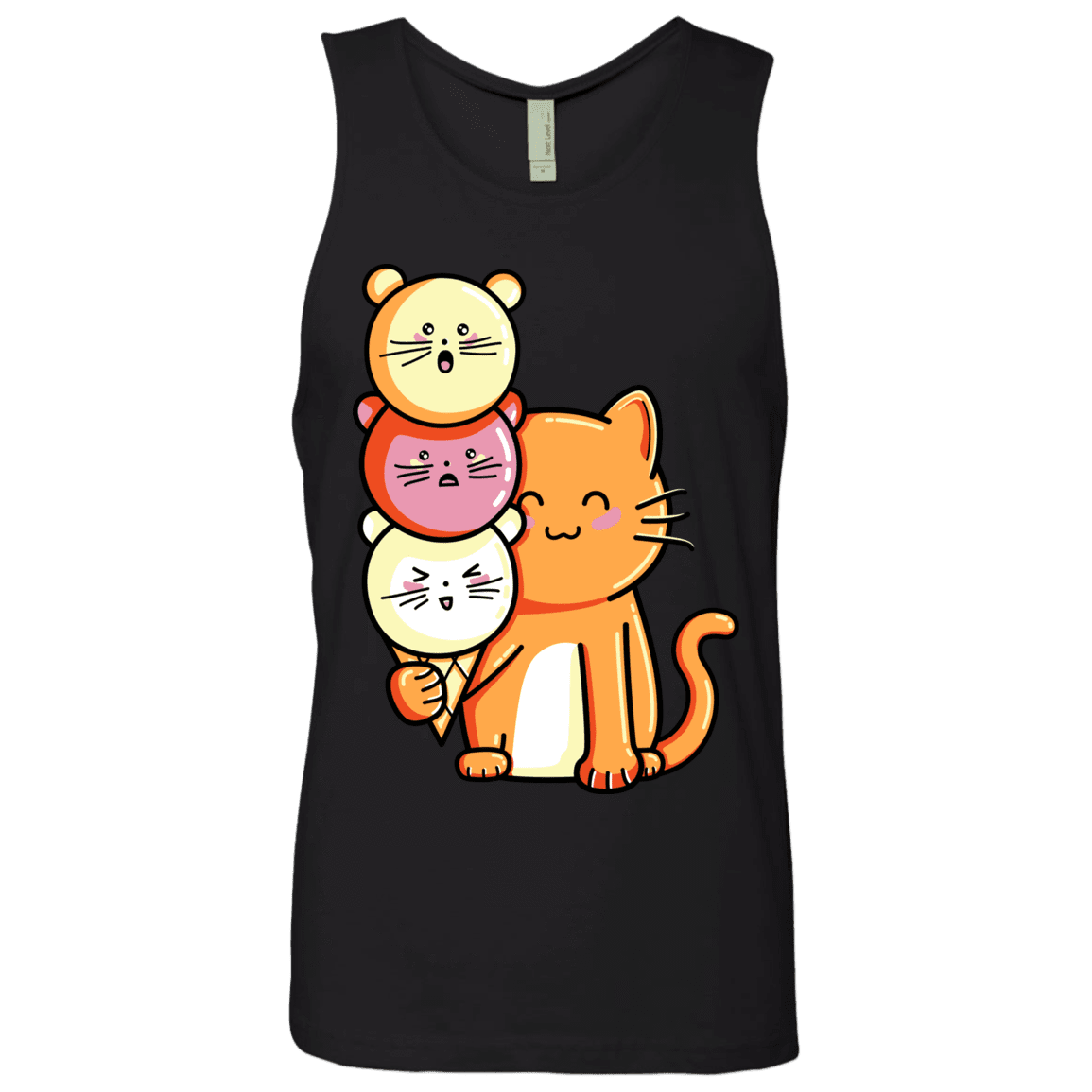 T-Shirts Black / S Cat and Micecream Men's Premium Tank Top