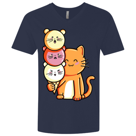 T-Shirts Midnight Navy / X-Small Cat and Micecream Men's Premium V-Neck