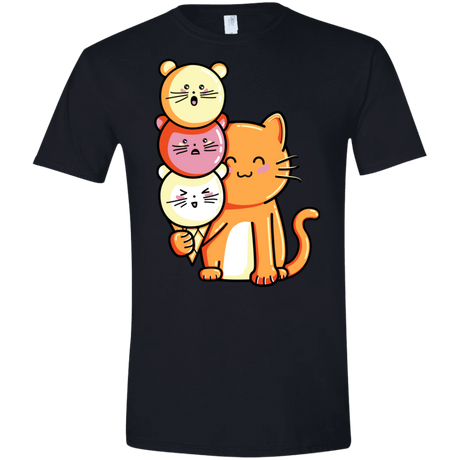 T-Shirts Black / X-Small Cat and Micecream Men's Semi-Fitted Softstyle