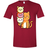T-Shirts Cardinal Red / S Cat and Micecream Men's Semi-Fitted Softstyle